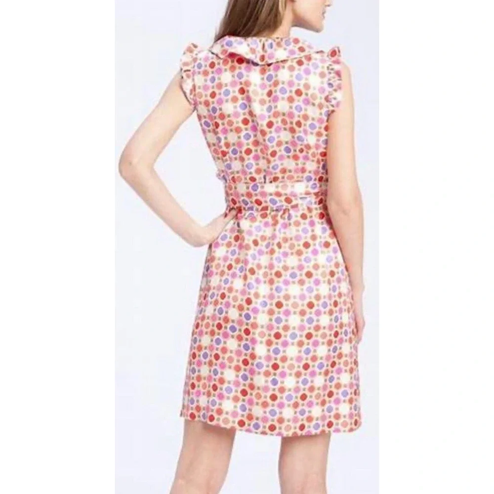 Kate Spade x Florence Broadhurst Aubrey Ruffle Wrap Dress 100% Silk Size 8 - Picture 12 of 16